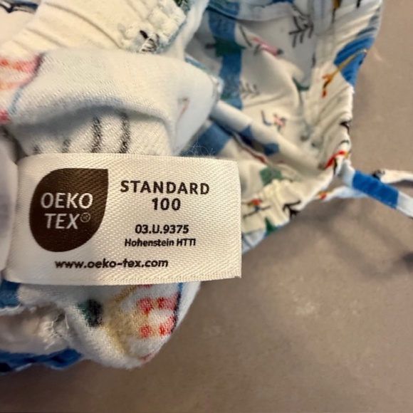 Women's Hanna Andersson Holiday Ski Theme Flannel (L) Pant Fitted Top XL Worn 1x - Picture 2 of 12